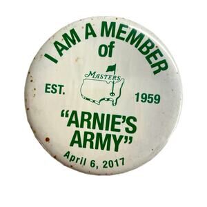 The Masters Pin Arnold‎ Palmer Commemorative MEMBER OF ARNIE'S ARMY 2017 Vintage